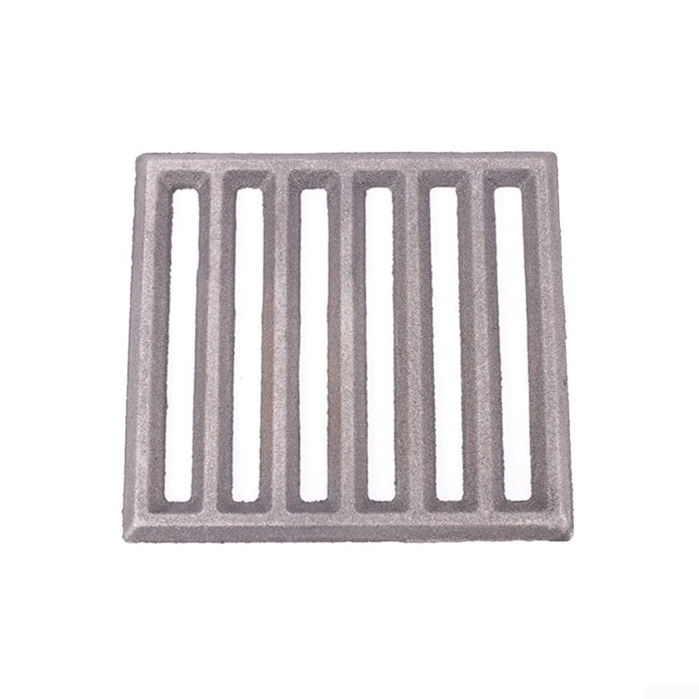 Fire Grate, Square Cast Iron Fireplace Replacement Parts, for Hark Bottom Grate Bars for Wood Burner Stove Heavy Duty(14 * 15CM)