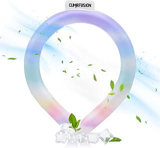 Gradient Neck Cooling Ring, Neck Cooling Tube Cooling Starts Below 15°C (59°F), Reusable Wearable Cooling Neck Wraps for Summer Heat Outdoor Indoor Cooling and Heat Dissipation