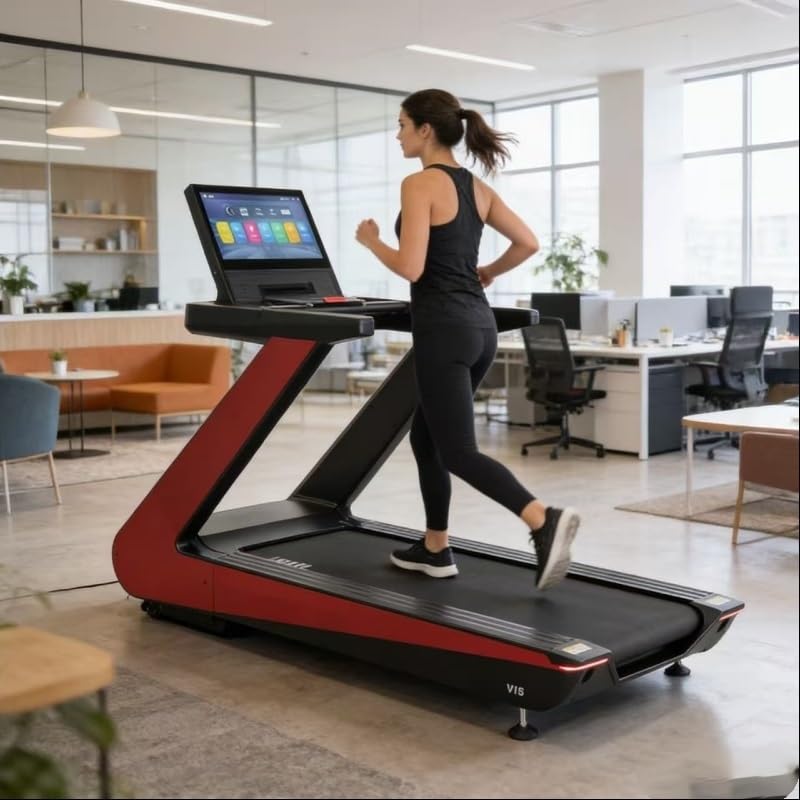 Image of Foldable Treadmill,Touchscreen Mini 24 Inch Fitness Equipment, Suitable for Home, Gym, Business and Office Use