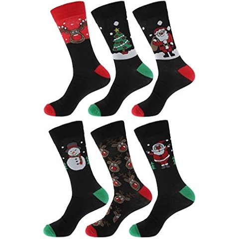 6 Pack Festive Christmas Socks by Atano Cover