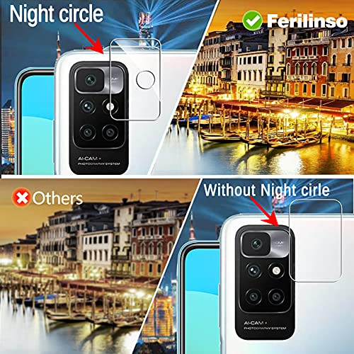 Ferilinso Designed for Xiaomi Redmi 10 Screen Protector, 3 Pack HD Tempered Glass with 2 Pack Camera Lens Protector - Image 4