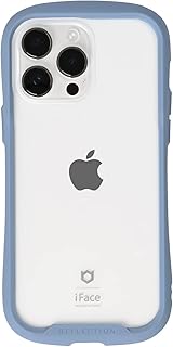 iFace Reflection iPhone 14 Pro Max ケース クリア 強化ガラス (ペールブルー)【アイフェイス アイフォン14promax 用 iphone14プロマックス 用 カバー 韓国 耐衝撃 透明 ストラップホール】