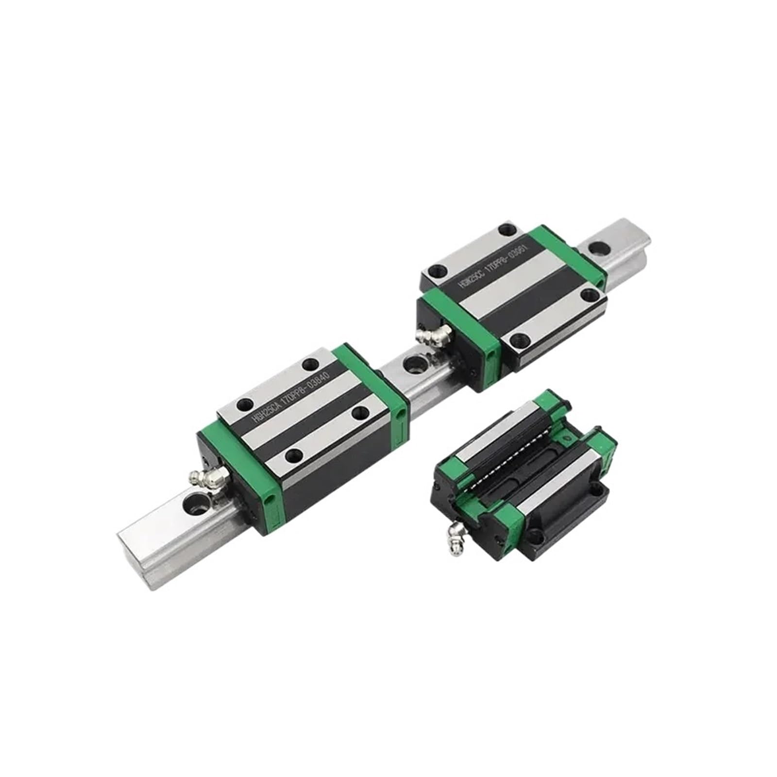 Guide coulissant linéaire miniature Kit de blocs coulissants HGW15CC et 2 rails de guidage linéaires carrés HGR15 de 15mm, 4 pièces(500mm)