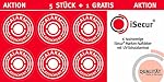 easydruck24de – iSecur Aufkleber 5er Set Alarmgesichert Ø 4 cm - hin461