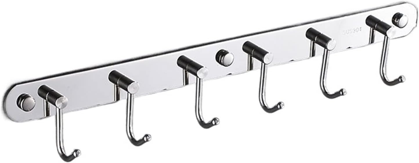 Wall Mounted Coat Rack Stainless Steel Coat Hook, Row Hook, Wall Mount Coat Rack, Coat Hook Behind Door, Bathroom Hardware Pendant Hook Coat Rack Tree