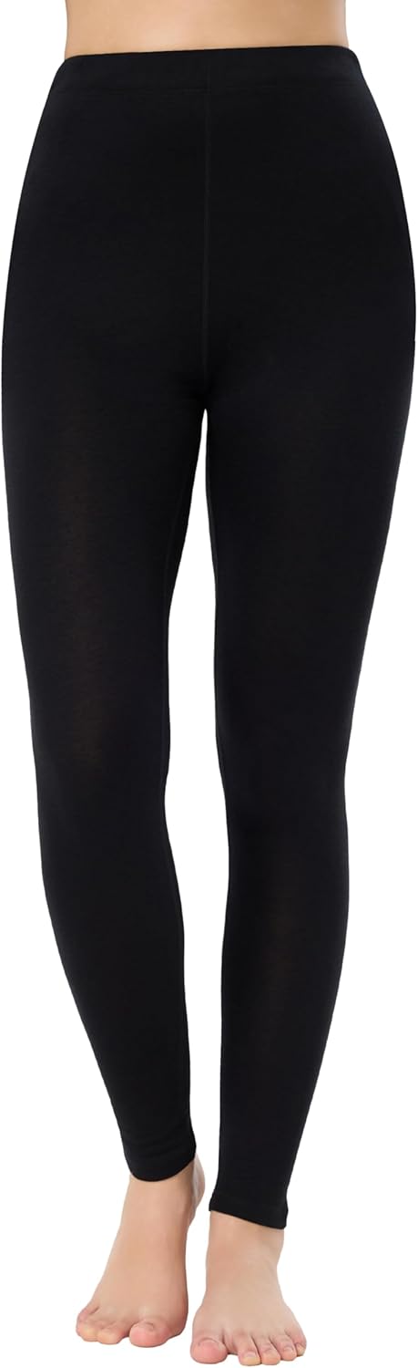 Merino Wool Base Layer Pants Women, 100% Merino Wool Leggings Women, Lite Active Thermal Underwear Bottom