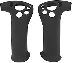 Agatige Controller Grip Cover, 2 Pack All-Round Protection Comfortable Silicone Anti Slip VR Silicone Grip Cover for Big Hands (Black)