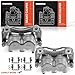 A-Premium Disc Brake Caliper Assembly with Bracket Compatible with Select Chevy, Pontiac and Saturn Models - Equinox 2005-2006, Torrent 2006, Vue 2004-2007 - Front Driver and Passenger Side, 2-PC Set