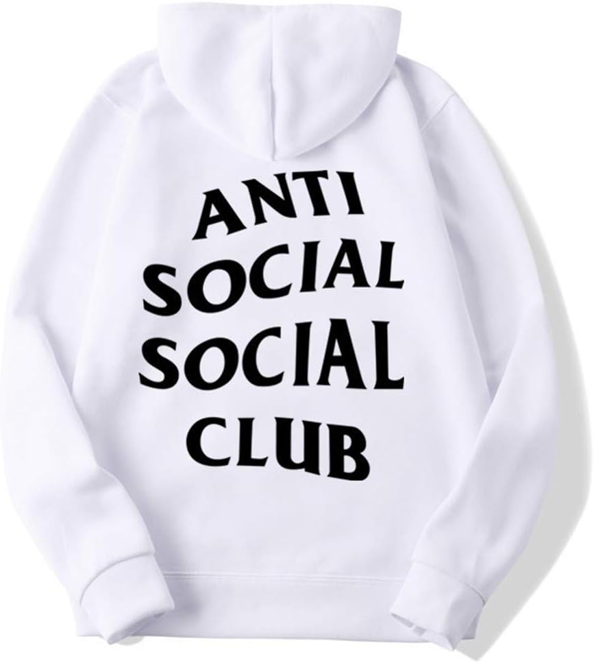 SiyaTomInspired Anti Social Social Club Printed Hooded Retro Hoodie