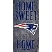 New England Patriots Official NFL 14.5 inch x 9.5 inch Wood Sign Home Sweet Home by Fan Creations 048470