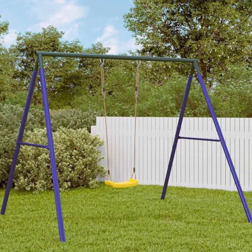 Columpio ajustable de polietileno amarillo para parque infantil exterior 2