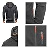 ShaMma Mens Casual Hoodie for 21 Pilots Zip Up Sweatshirts Cardigan Lightweight Jackets Hooded Jumpers Fleece Pullover Sports Tops Spring Autumn Coat for Men-Dark Gray||XL #4