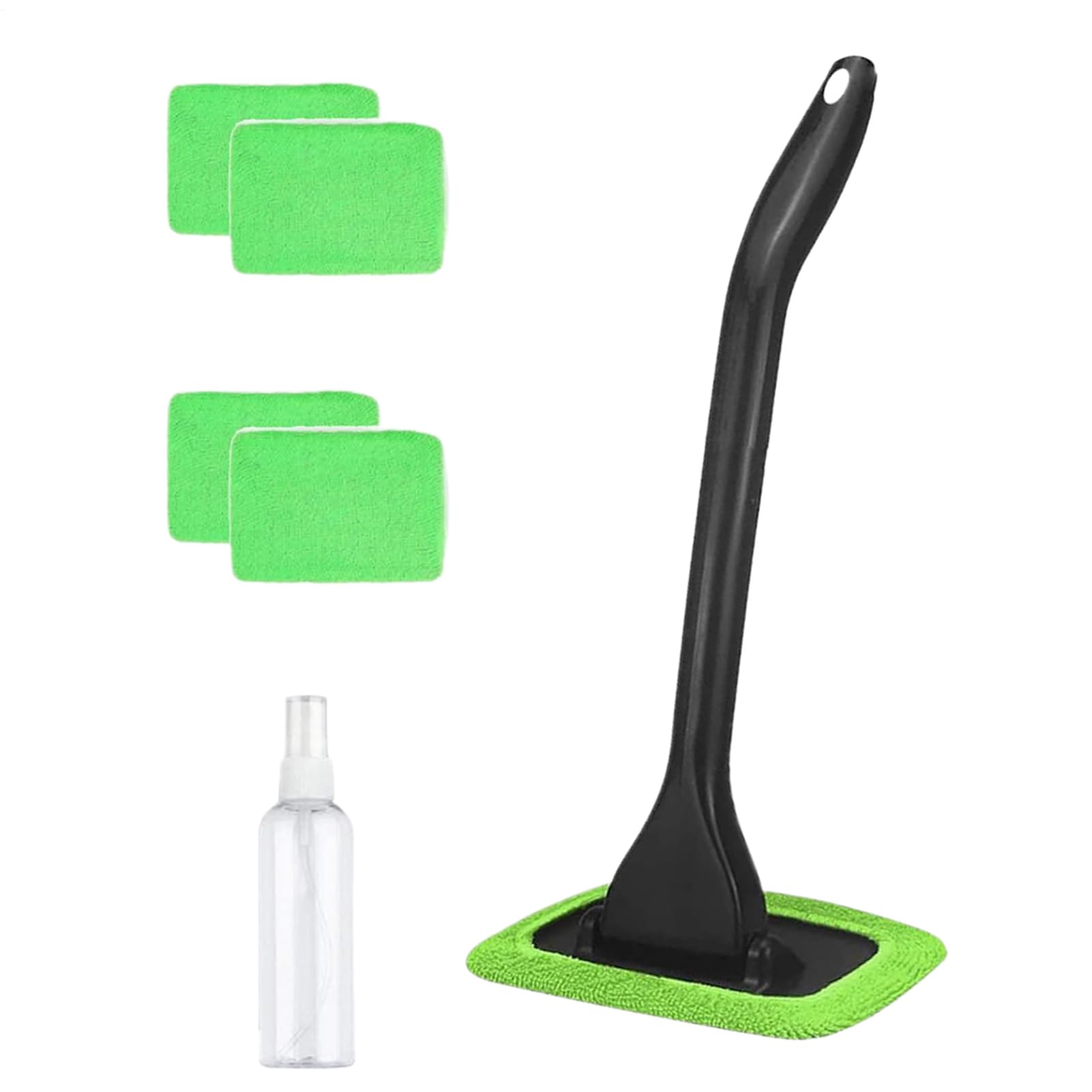 Brosse rotative en microfibre contre le pare-brise opaque et sale