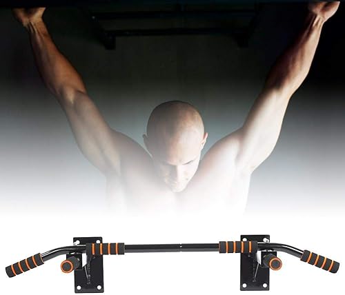 Miniatura 3 de Pssopp Wall Mount Pull Up Bar, Easy to Install and Remove Dip Station Multifunctional Home Gym Exercise Equipment with Foam Handles for Indoor