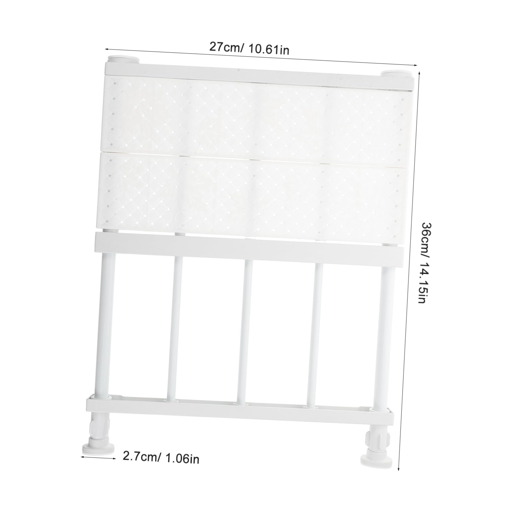 PRETYZOOM Djustable Wardrobe Compartments White Plastic Closet Shelves Freestanding Closet Rod Dividers Expandable Storage Rack
