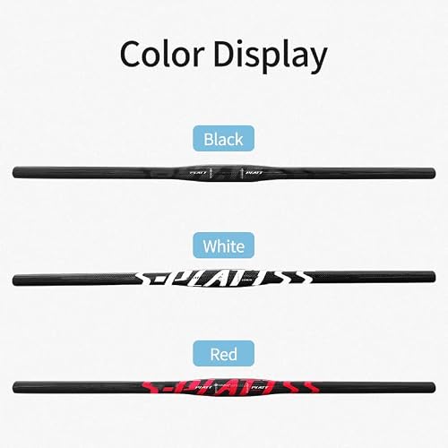 Carbon Handlebars Mountain Bike Handlebars, Flat Bars 31.8Mm 3K Glossy 680Mm 720Mm 760Mm Mtb Handlebars For Mountain Bikes Road Bike (White Logo, 680Mm) #TOP7
