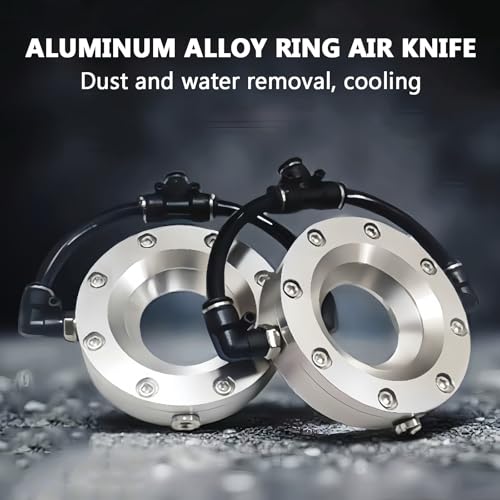 Soplador de cuchillas de aire de 360°, herramienta de secado de aluminio para tuberías y cables, se adapta a 8-20 mm de diámetro interior, compatible con compresores de aire