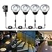 4 in 1 LED Bodenlicht ,GreenClick Bodeneinbauleuchten COB 3w 12v Ø65mm, IP67 wasserdicht warmweiß Bodeneinbaustrahler mit Stecker für Terrasse, Rasen Terrassenstrahler Garten Treppen, Gehweg, Auffahrt