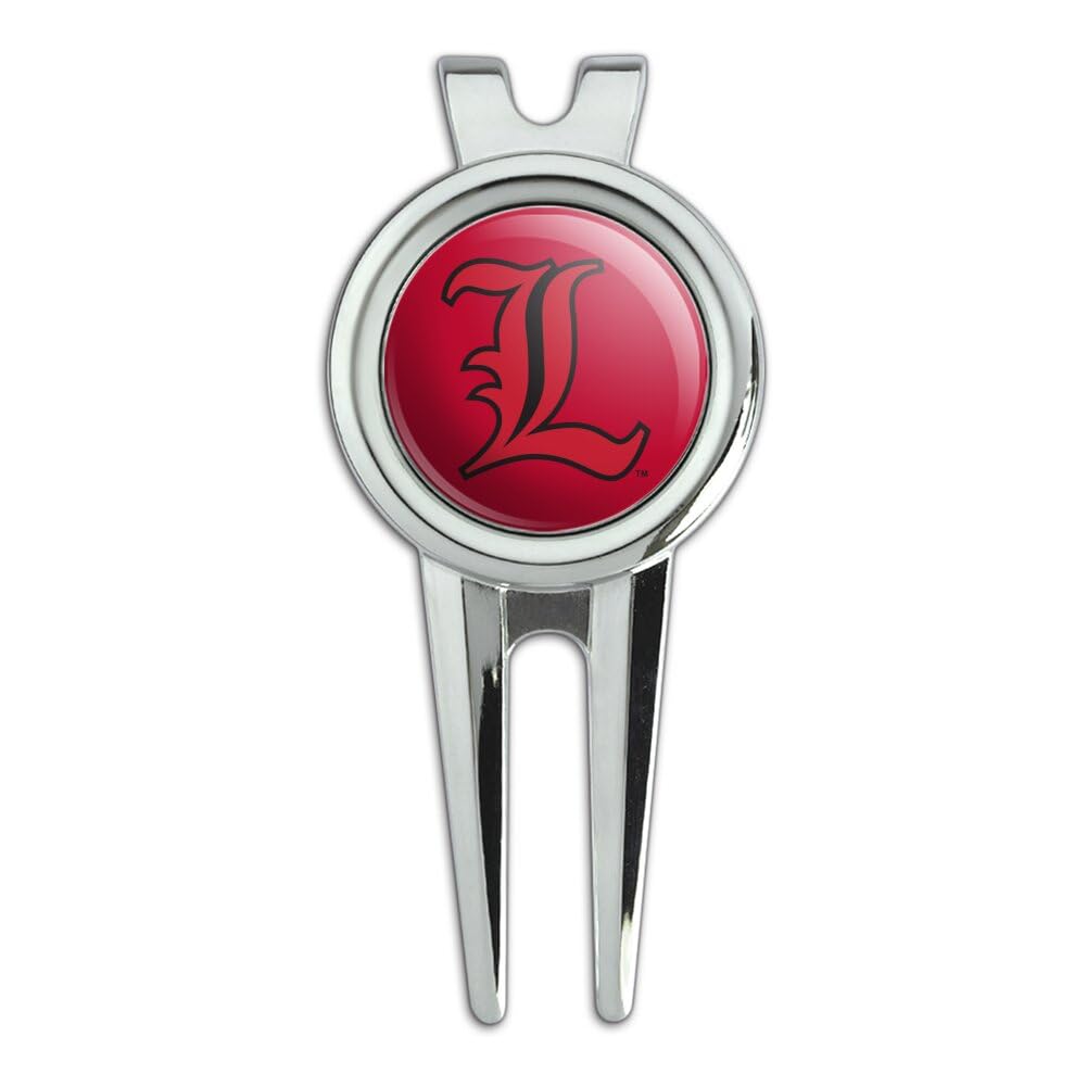 GRAPHICS & MORE University of Louisville Primary Logo Golf Divot Repair Tool and Ball Marker