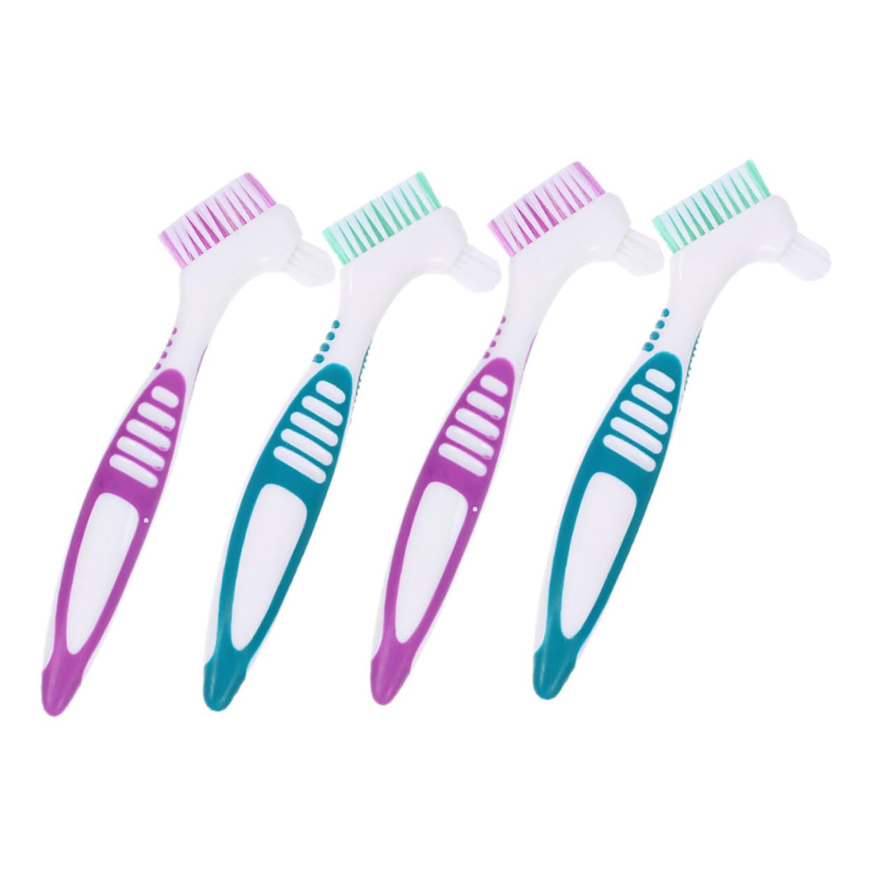 VALICLUD 4 Set Spazzola Per La Pulizia Della Protesi Denti Difficile Spazzolino Setole Pulito Nylon 4 Pezzi*4