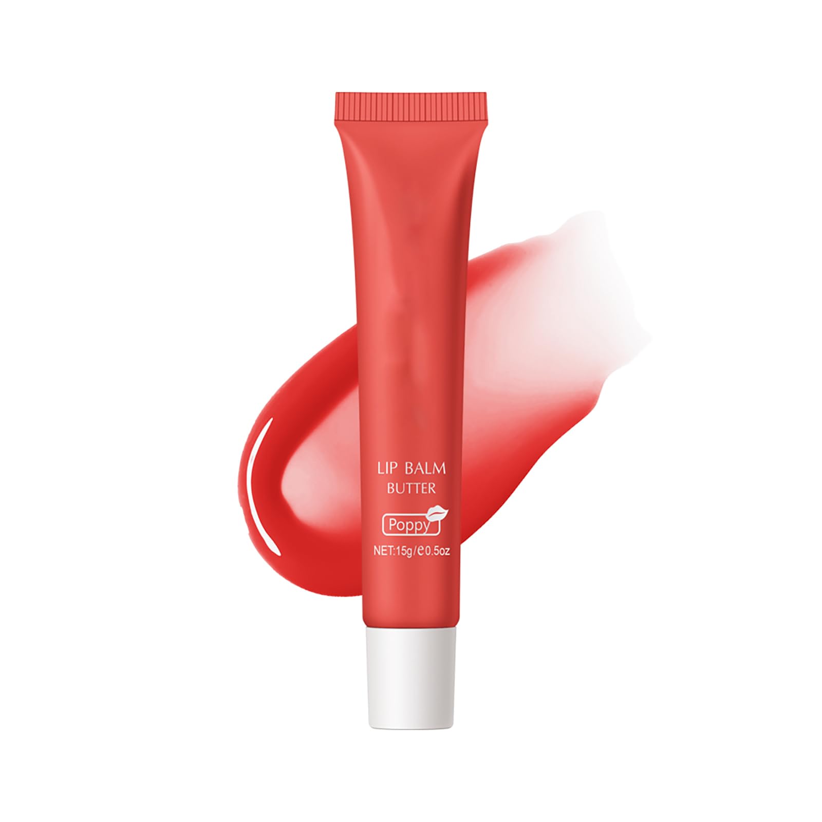 CHIFURE Summer Lip Balm Butter,Nourishing Lip Gloss Balm Set,Long-lasting Non-Sticky Lip Care with Natural Ingredients,Shea & Olive Butter,Soothes Softens Dry Lips,0.5 Oz(#7-Poppy)