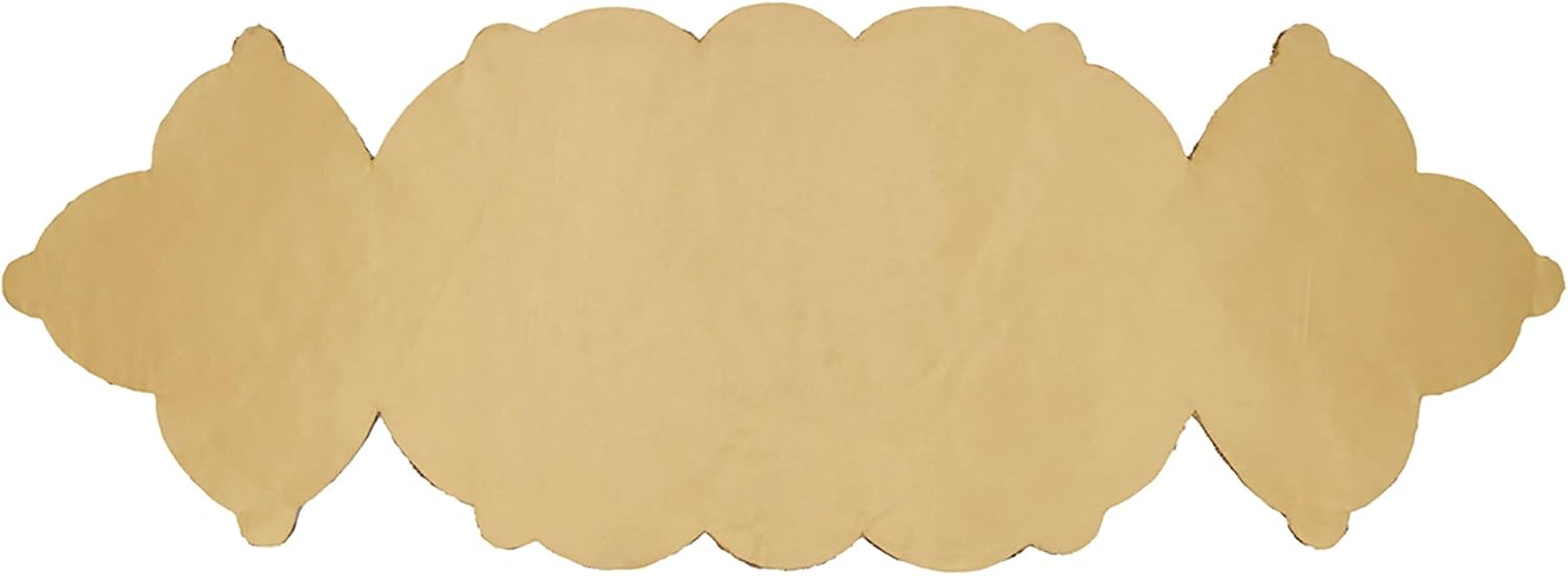 Fennco Style Hand Beaded Elegant Design Table Runner 13" W X 36" L - Gold Table Cover for Banquets, Christmas, Special Events and Home Décor