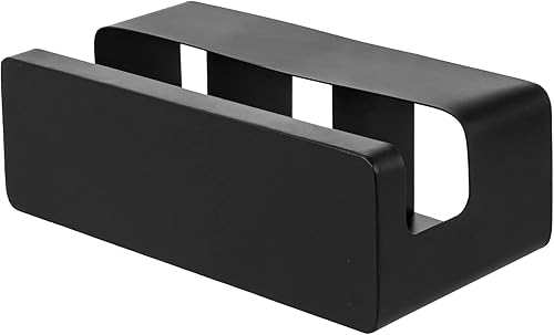 Miniatura 7 de MyGift Organizador de herramientas para el cabello de metal negro moderno montado en la pared con 3 ranuras, accesorios de estilo de salón para