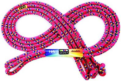 Just Jump It - Double Dutch Jump Rope - Agility Play - Red Confetti, 16' Jump Rope