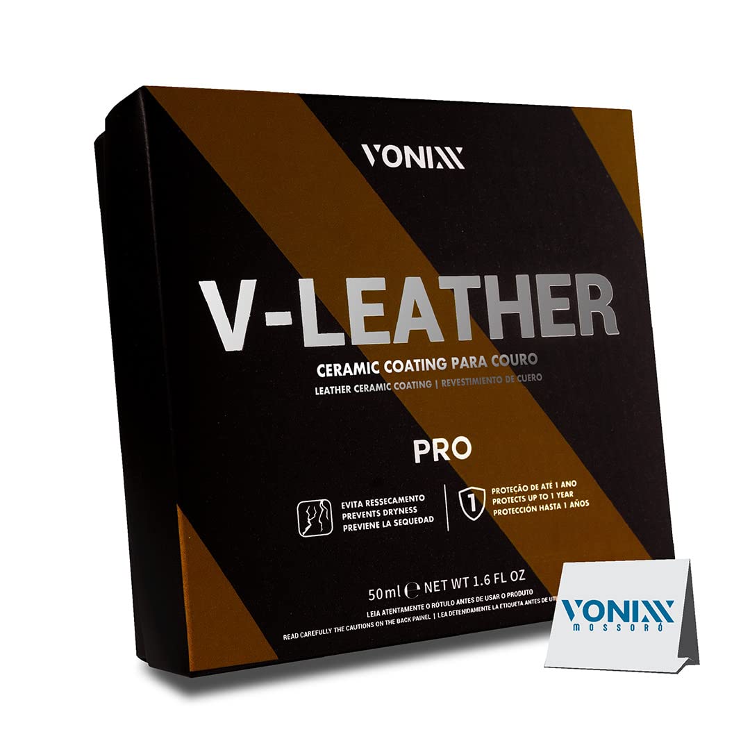 Vonixx V-Leather Ceramic Coating 1.6 fl oz (50ml) - up to 1 Year Protection, high Resistance, UV Protection, Prevent Stains.