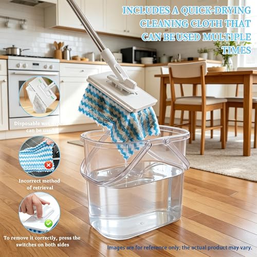 Mini vadrouille Zero Touch automatique avec 10 chiffons lavables - 3