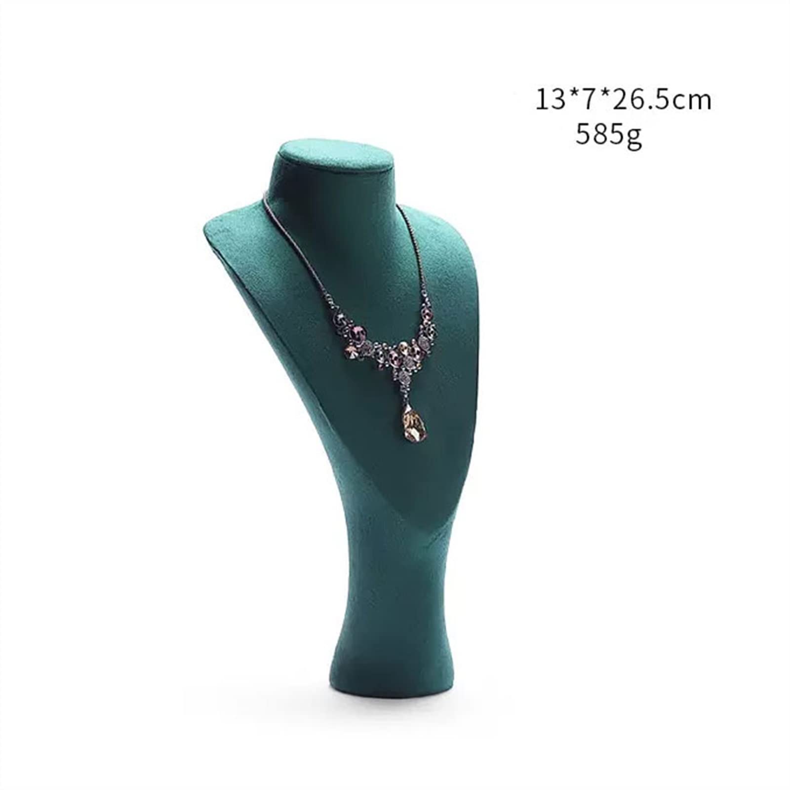 Gioielli Espositore Espositore busto collana di velluto verde, busto espositore gioielli a forma di cuore for la vendita e spettacoli, supporto cavalletto collana, supporto busto gioielli Gioielli Ere