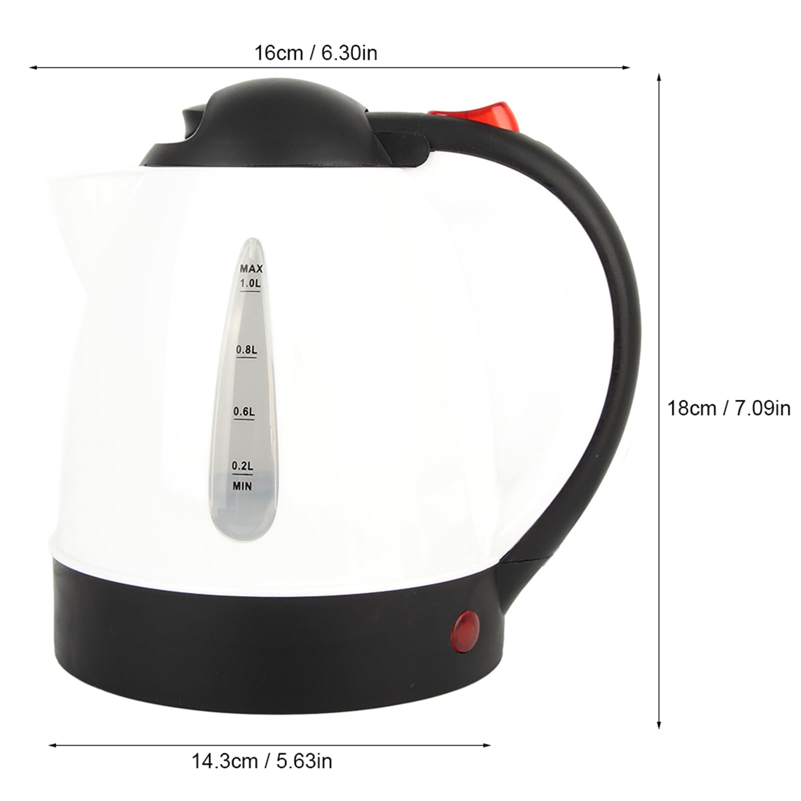 Bollitore da viaggio per auto, 12 V, 1000 ml, piccolo bollitore elettrico da viaggio, mini tazza per tè, caffè, zuppe e pasta