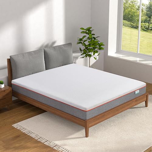 VECELO Charcoal Infused Memory Foam King Mattress 8 Inch, Medium Firm King Size Bed Mattress with Washable Cover for King Bed Frame, Pressure Relieve, Fresh Cooling Comfort