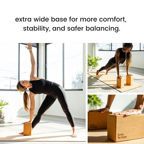 Luxury Cork Yoga Block Set - Extra Large Yoga Blocks with Performance Grade Natural Portuguese Cork | High Density, Non-Slip Support for Safer Balancing | 100% Cotton, Extra Long Yoga Strap Included - Image 4
