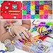 Momo's Den Rubber Band Bracelet Kit Rainbow Color Bands Bracelet Making kit Rubber Band 12100+ Loom Bracelet Kit, Big Giftable Case with Premium Quality Accessories, 28 Colors Refill Kit Boy & Girl