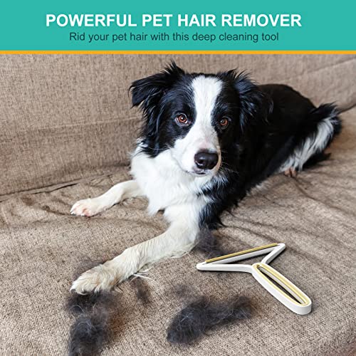 Pet Hair Remover, Reusable Dog Hair Remover&Cat Hair Remover, Portable Lint Remover To Remove Pet Short And Long Hairs For Carpet, Car Mat, Couch, Pet Bed, Furniture, Rug-White #TOP4
