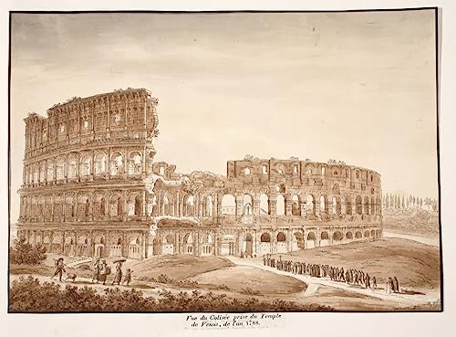 Lienzo de Agostino Tofanelli Vista del Coliseo el regalo perfecto de 60x90cm
