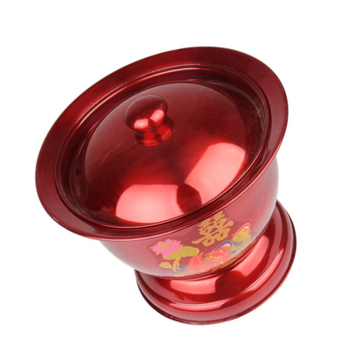 Escupidera Portátil de Acero Inoxidable Roja para Uso Doméstico