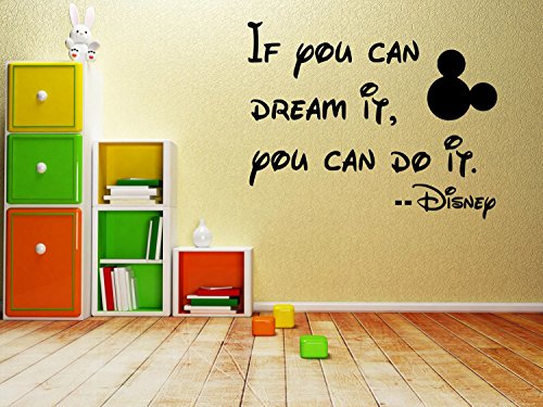 If You Can Dream It Black Wall Decal 14 Inches X 20 Inches #TOP2