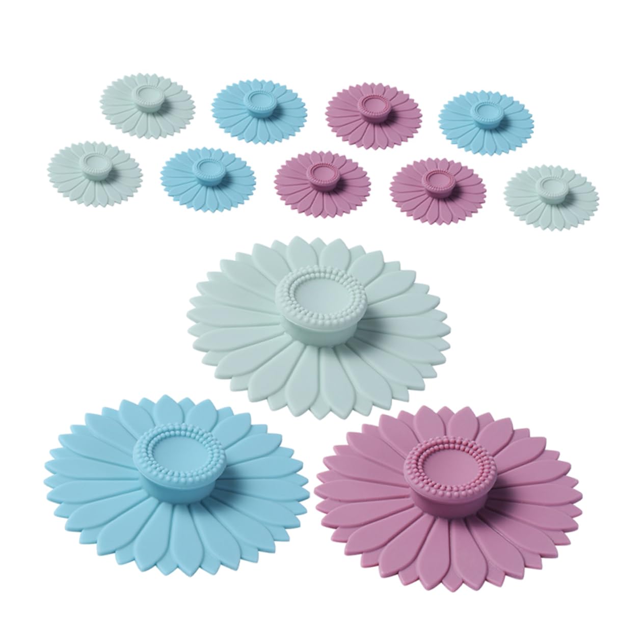 Coperchio a Girasole in Silicone 12 Pezzi per Tazze e Bicchieri