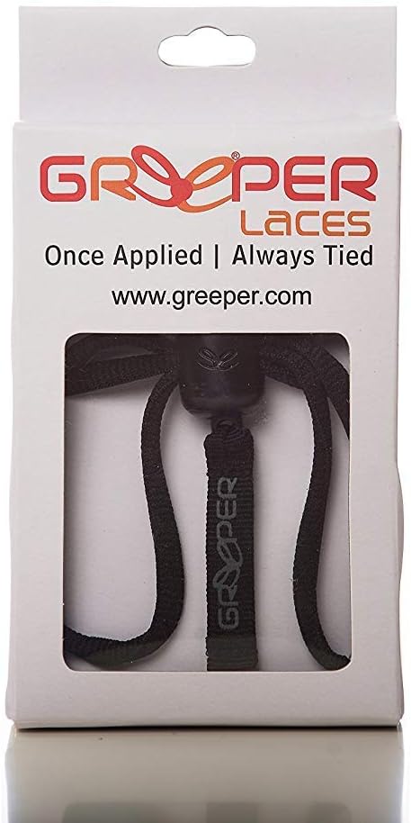 Greeper Shoe Laces - Sports Black - Once Applied Always Tied