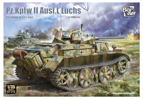 Academy Border Model BT018 1/35 German Army No. II Tank L Type Lux Late Model Plastic Model Molded Color