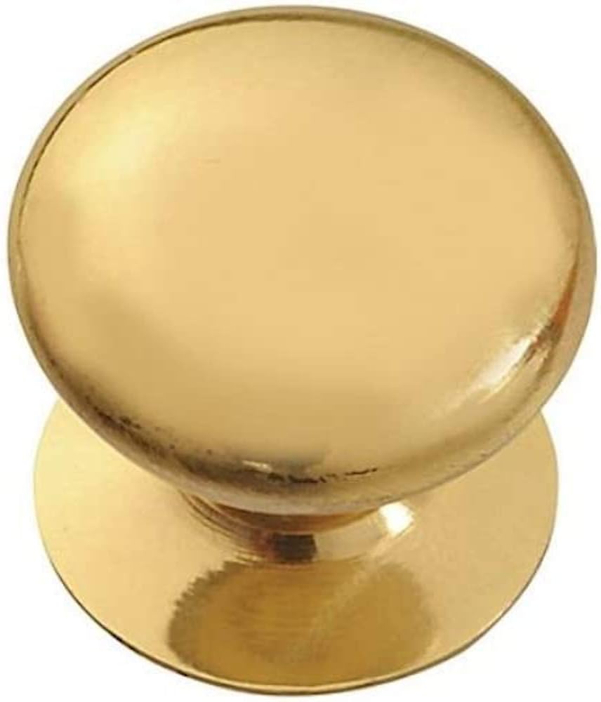 Merriway BH01006 Victorian Brass Cupboard Door/Drawer Knob, 25mm (1