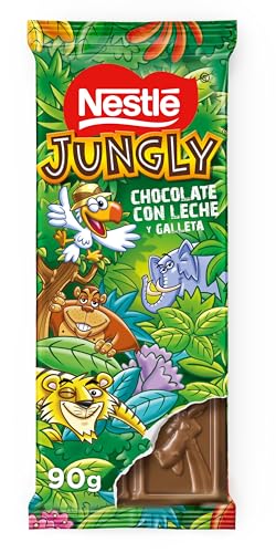 NESTLÉ JUNGLY Chocolate con leche y galleta 90g