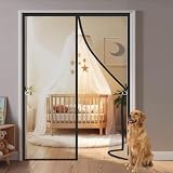 Zanzariera Porta stra Nero 172x240cm Chiusura Magnetica Completa Per Ridurre Spazi Aperti Per Cucina Balcone Terrazza E Porta Posteriore