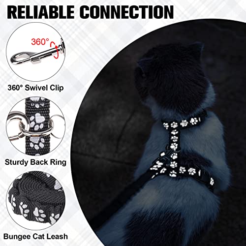 Beautyzoo Cat Harness And Leash Set Escape Proof For Walking, Kitten Soft Adjustable Vest Harnesses For Small Medium Large Cats, Easy Control Breathable Plaid Ribbon Nylon For Outdoor Indoor Use #TOP3