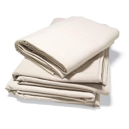 Canvas Drop Cloth for Multi Purpose Use, Ideal for Painting Wall, Floor Protection and Storage Furniture (Canvas Drop Cloth, 5 * 15)