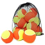 LOVMEAD Tennisbälle Anfänger Kinder Stage 3 Tennisball mit Tragetasche für Training Tennis Ball 3/6/12 Pcs, Kinderbälle für Haustiere Sport Tennis Orange Gelb (3 Stück)