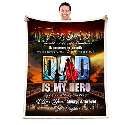 Onecmore Gifts For Dad From Daughter Fathers Day Dad Blanket Best Gift For Birthday Christmas Valentines Day Bday Present Idea For Father Husband Men Him Healing Thoughts Throw Blanket #TOP20
