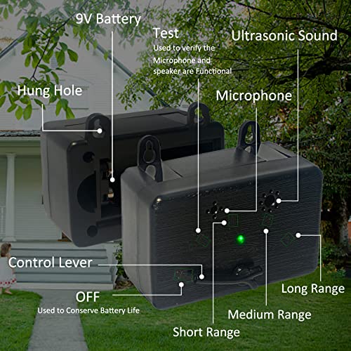 TBYUM Dispositivo antilatido e silenciador de cães vizinhos de 1,5 m – 3 níveis, dispositivo antilat